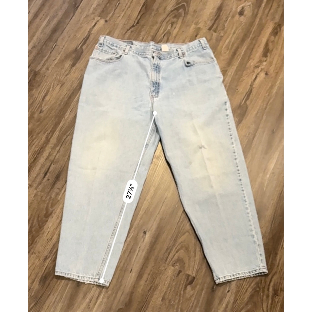 Vtg 90s Levi’s Men’s 560 Loose Fit Tapered Leg Jeans Light USA Made Sz 42x30​ - Picture 7 of 10